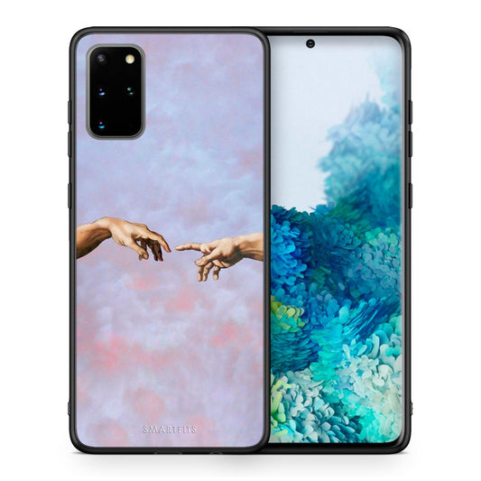 Θήκη Samsung S20 Plus Adam Hand από τη Smartfits με σχέδιο στο πίσω μέρος και μαύρο περίβλημα | Samsung S20 Plus Adam Hand case with colorful back and black bezels