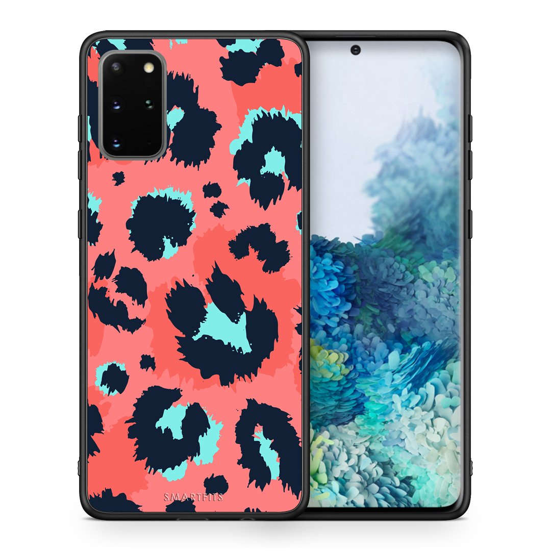 Θήκη Samsung S20 Plus Pink Leopard Animal από τη Smartfits με σχέδιο στο πίσω μέρος και μαύρο περίβλημα | Samsung S20 Plus Pink Leopard Animal case with colorful back and black bezels