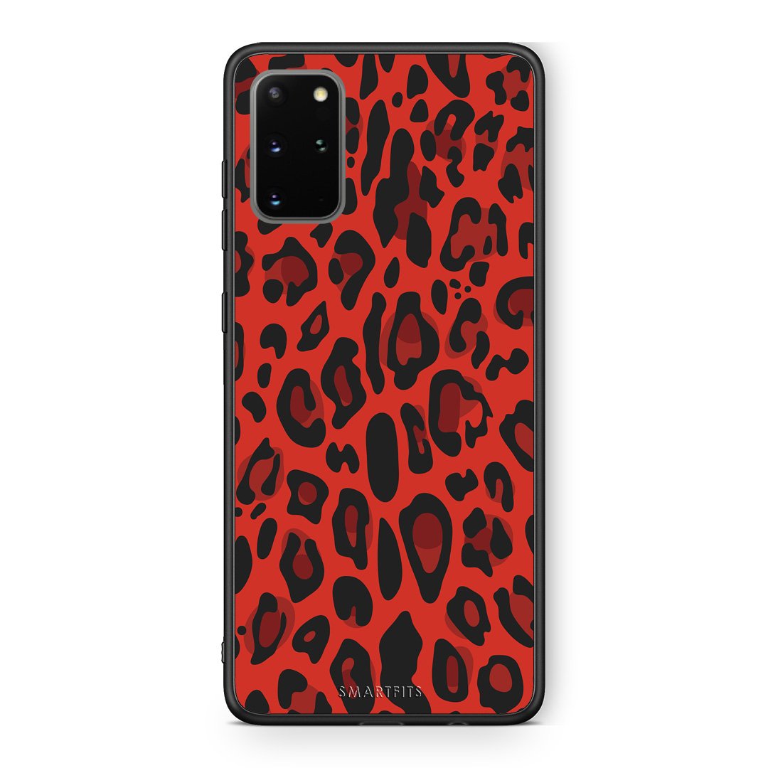 4 - Samsung S20 Plus Red Leopard Animal case, cover, bumper