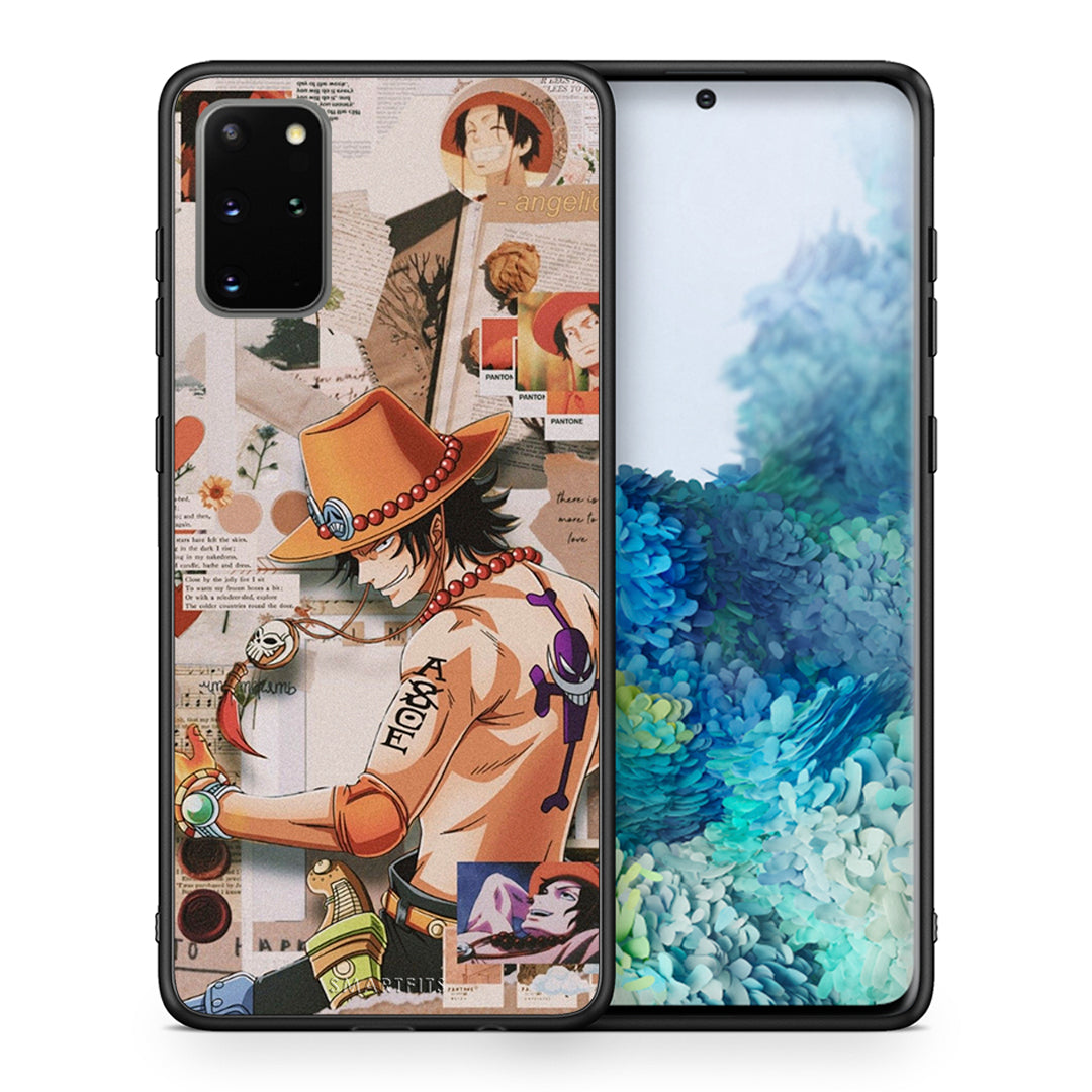 Θήκη Samsung S20 Plus Anime Collage από τη Smartfits με σχέδιο στο πίσω μέρος και μαύρο περίβλημα | Samsung S20 Plus Anime Collage case with colorful back and black bezels