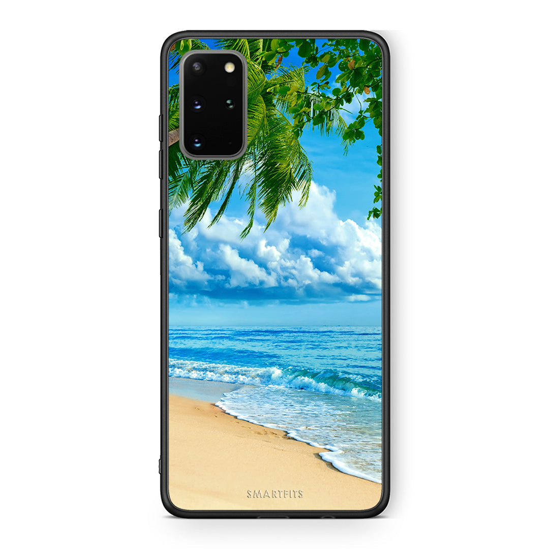 Samsung S20 Plus Beautiful Beach θήκη από τη Smartfits με σχέδιο στο πίσω μέρος και μαύρο περίβλημα | Smartphone case with colorful back and black bezels by Smartfits