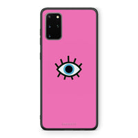 Thumbnail for Samsung S20 Plus Blue Eye Pink θήκη από τη Smartfits με σχέδιο στο πίσω μέρος και μαύρο περίβλημα | Smartphone case with colorful back and black bezels by Smartfits