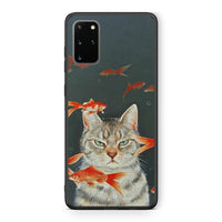 Thumbnail for Samsung S20 Plus Cat Goldfish θήκη από τη Smartfits με σχέδιο στο πίσω μέρος και μαύρο περίβλημα | Smartphone case with colorful back and black bezels by Smartfits