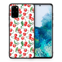 Thumbnail for Θήκη Samsung S20 Plus Cherry Summer από τη Smartfits με σχέδιο στο πίσω μέρος και μαύρο περίβλημα | Samsung S20 Plus Cherry Summer case with colorful back and black bezels