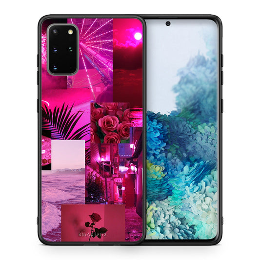 Θήκη Αγίου Βαλεντίνου Samsung S20 Plus Collage Red Roses από τη Smartfits με σχέδιο στο πίσω μέρος και μαύρο περίβλημα | Samsung S20 Plus Collage Red Roses case with colorful back and black bezels