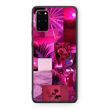 Samsung S20 Plus Collage Red Roses Θήκη Αγίου Βαλεντίνου από τη Smartfits με σχέδιο στο πίσω μέρος και μαύρο περίβλημα | Smartphone case with colorful back and black bezels by Smartfits