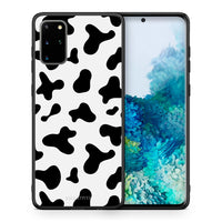 Thumbnail for Θήκη Samsung S20 Plus Cow Print από τη Smartfits με σχέδιο στο πίσω μέρος και μαύρο περίβλημα | Samsung S20 Plus Cow Print case with colorful back and black bezels