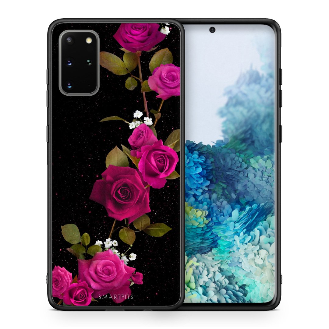 Θήκη Samsung S20 Plus Red Roses Flower από τη Smartfits με σχέδιο στο πίσω μέρος και μαύρο περίβλημα | Samsung S20 Plus Red Roses Flower case with colorful back and black bezels