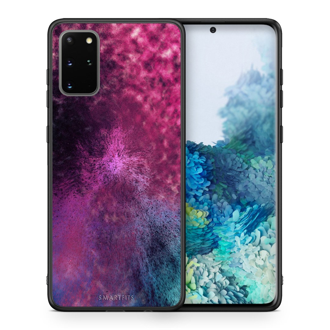 Θήκη Samsung S20 Plus Aurora Galaxy από τη Smartfits με σχέδιο στο πίσω μέρος και μαύρο περίβλημα | Samsung S20 Plus Aurora Galaxy case with colorful back and black bezels