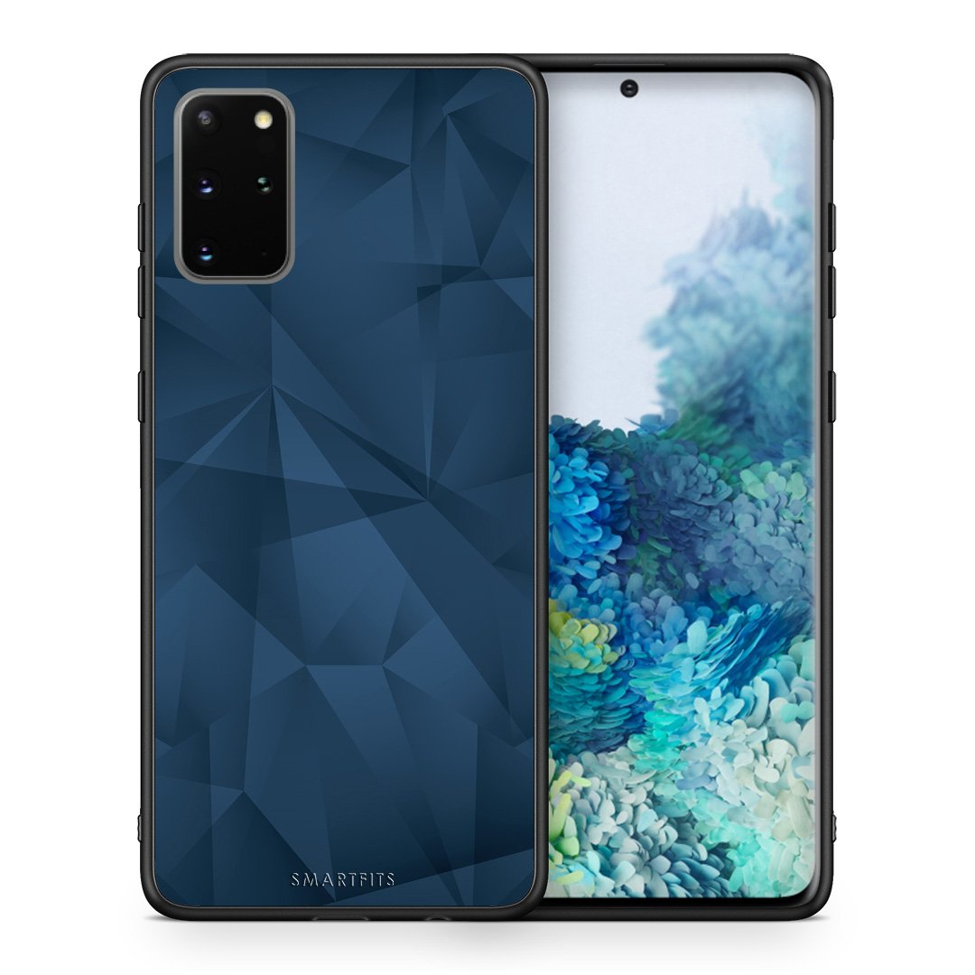 Θήκη Samsung S20 Plus Blue Abstract Geometric από τη Smartfits με σχέδιο στο πίσω μέρος και μαύρο περίβλημα | Samsung S20 Plus Blue Abstract Geometric case with colorful back and black bezels
