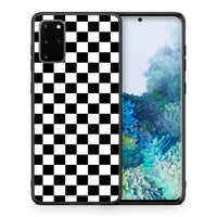 Thumbnail for Θήκη Samsung S20 Plus Squares Geometric από τη Smartfits με σχέδιο στο πίσω μέρος και μαύρο περίβλημα | Samsung S20 Plus Squares Geometric case with colorful back and black bezels