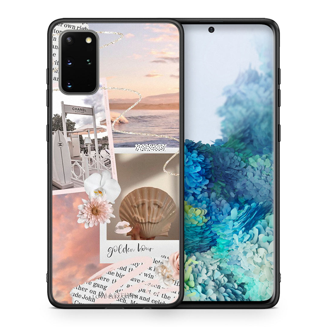 Θήκη Αγίου Βαλεντίνου Samsung S20 Plus Golden Hour από τη Smartfits με σχέδιο στο πίσω μέρος και μαύρο περίβλημα | Samsung S20 Plus Golden Hour case with colorful back and black bezels