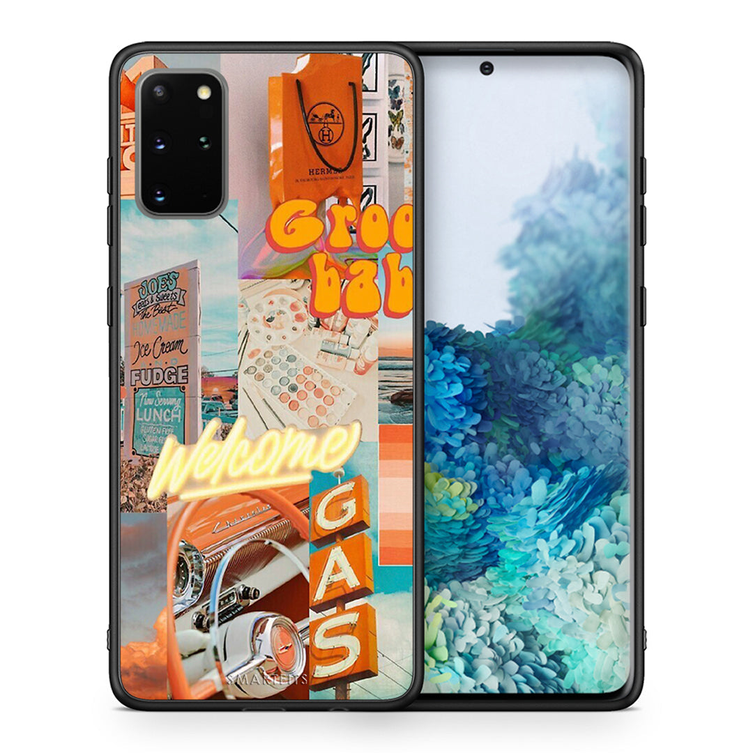 Θήκη Αγίου Βαλεντίνου Samsung S20 Plus Groovy Babe από τη Smartfits με σχέδιο στο πίσω μέρος και μαύρο περίβλημα | Samsung S20 Plus Groovy Babe case with colorful back and black bezels