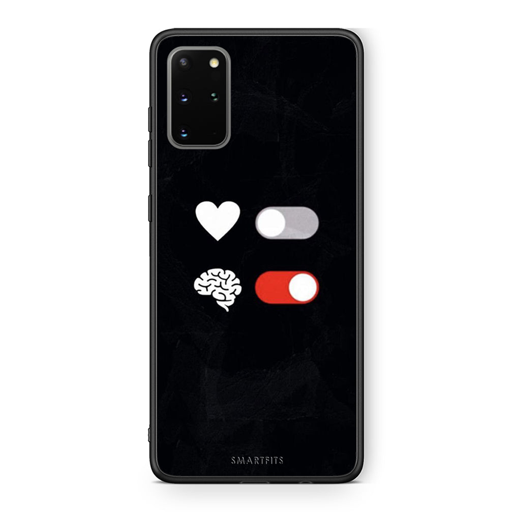 Samsung S20 Plus Heart Vs Brain Θήκη Αγίου Βαλεντίνου από τη Smartfits με σχέδιο στο πίσω μέρος και μαύρο περίβλημα | Smartphone case with colorful back and black bezels by Smartfits