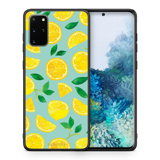 Θήκη Samsung S20 Plus Lemons από τη Smartfits με σχέδιο στο πίσω μέρος και μαύρο περίβλημα | Samsung S20 Plus Lemons case with colorful back and black bezels