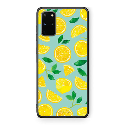 Samsung S20 Plus Lemons θήκη από τη Smartfits με σχέδιο στο πίσω μέρος και μαύρο περίβλημα | Smartphone case with colorful back and black bezels by Smartfits