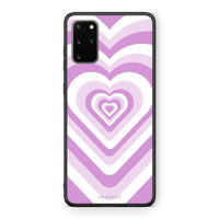 Thumbnail for Samsung S20 Plus Lilac Hearts θήκη από τη Smartfits με σχέδιο στο πίσω μέρος και μαύρο περίβλημα | Smartphone case with colorful back and black bezels by Smartfits