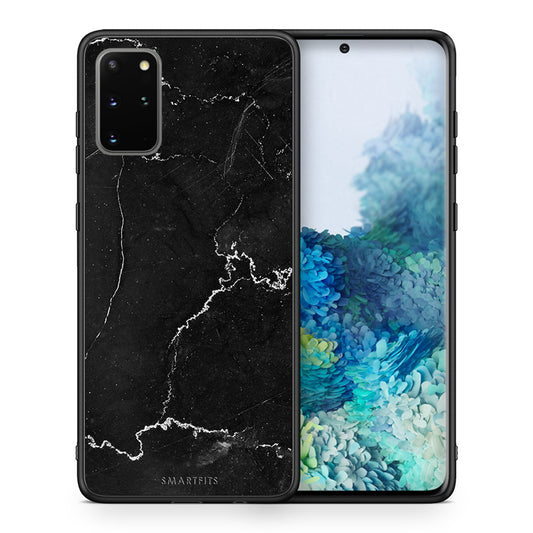 Θήκη Samsung S20 Plus Marble Black από τη Smartfits με σχέδιο στο πίσω μέρος και μαύρο περίβλημα | Samsung S20 Plus Marble Black case with colorful back and black bezels