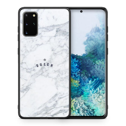 Θήκη Samsung S20 Plus Queen Marble από τη Smartfits με σχέδιο στο πίσω μέρος και μαύρο περίβλημα | Samsung S20 Plus Queen Marble case with colorful back and black bezels