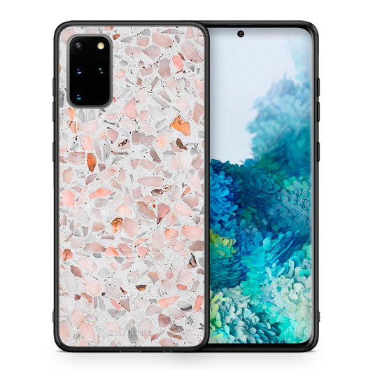 Θήκη Samsung S20 Plus Marble Terrazzo από τη Smartfits με σχέδιο στο πίσω μέρος και μαύρο περίβλημα | Samsung S20 Plus Marble Terrazzo case with colorful back and black bezels