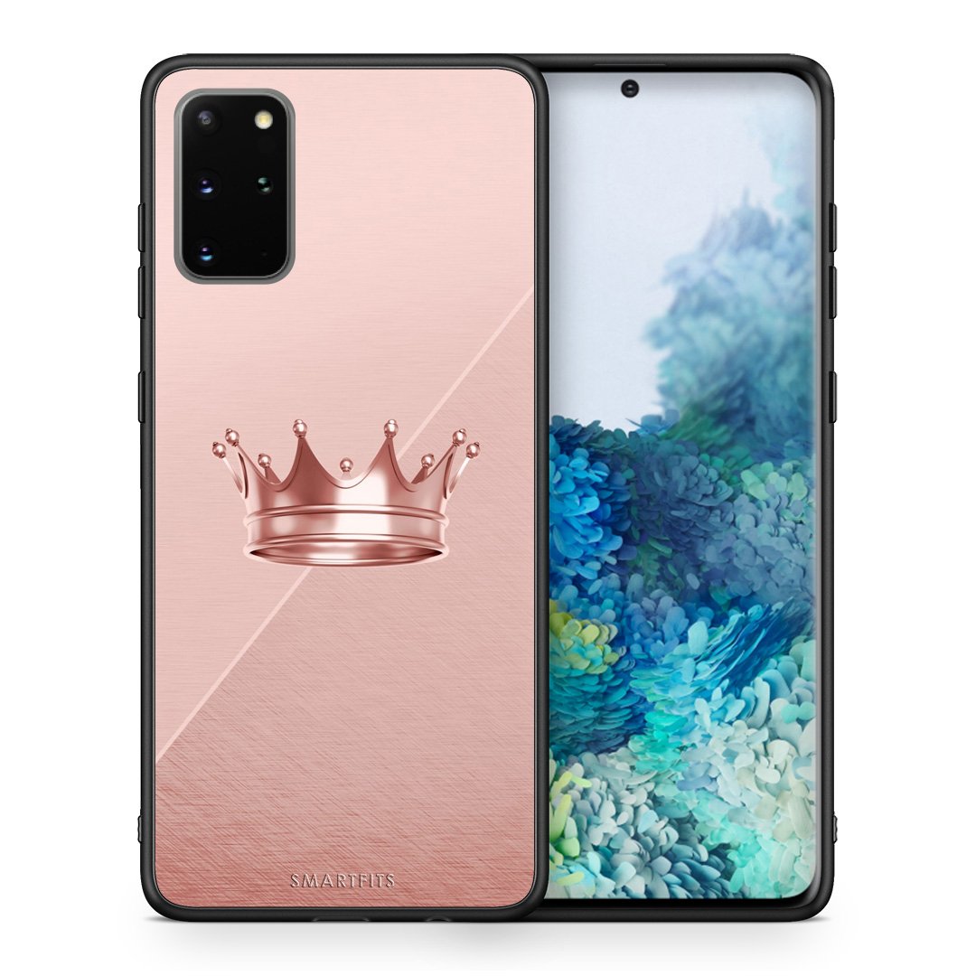 Θήκη Samsung S20 Plus Crown Minimal από τη Smartfits με σχέδιο στο πίσω μέρος και μαύρο περίβλημα | Samsung S20 Plus Crown Minimal case with colorful back and black bezels