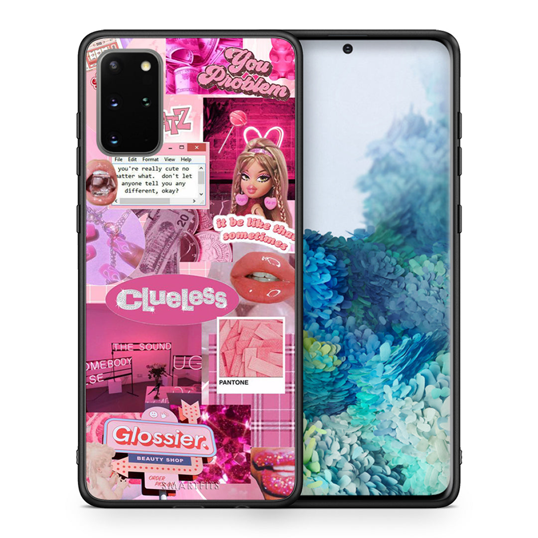 Θήκη Αγίου Βαλεντίνου Samsung S20 Plus Pink Love από τη Smartfits με σχέδιο στο πίσω μέρος και μαύρο περίβλημα | Samsung S20 Plus Pink Love case with colorful back and black bezels