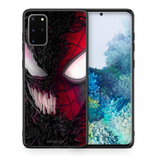 Θήκη Samsung S20 Plus SpiderVenom PopArt από τη Smartfits με σχέδιο στο πίσω μέρος και μαύρο περίβλημα | Samsung S20 Plus SpiderVenom PopArt case with colorful back and black bezels