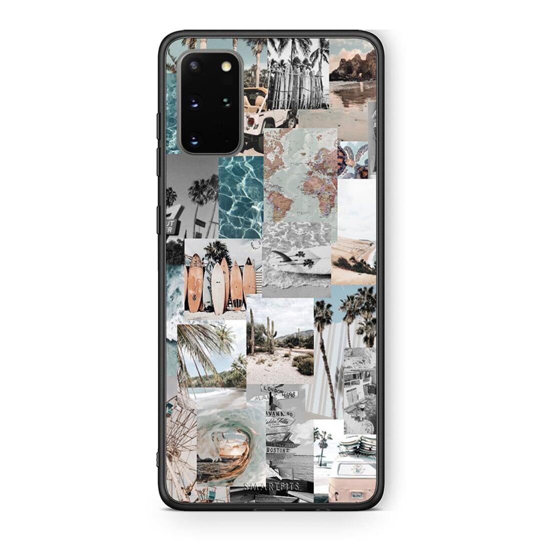 Samsung S20 Plus Retro Beach Life Θήκη από τη Smartfits με σχέδιο στο πίσω μέρος και μαύρο περίβλημα | Smartphone case with colorful back and black bezels by Smartfits