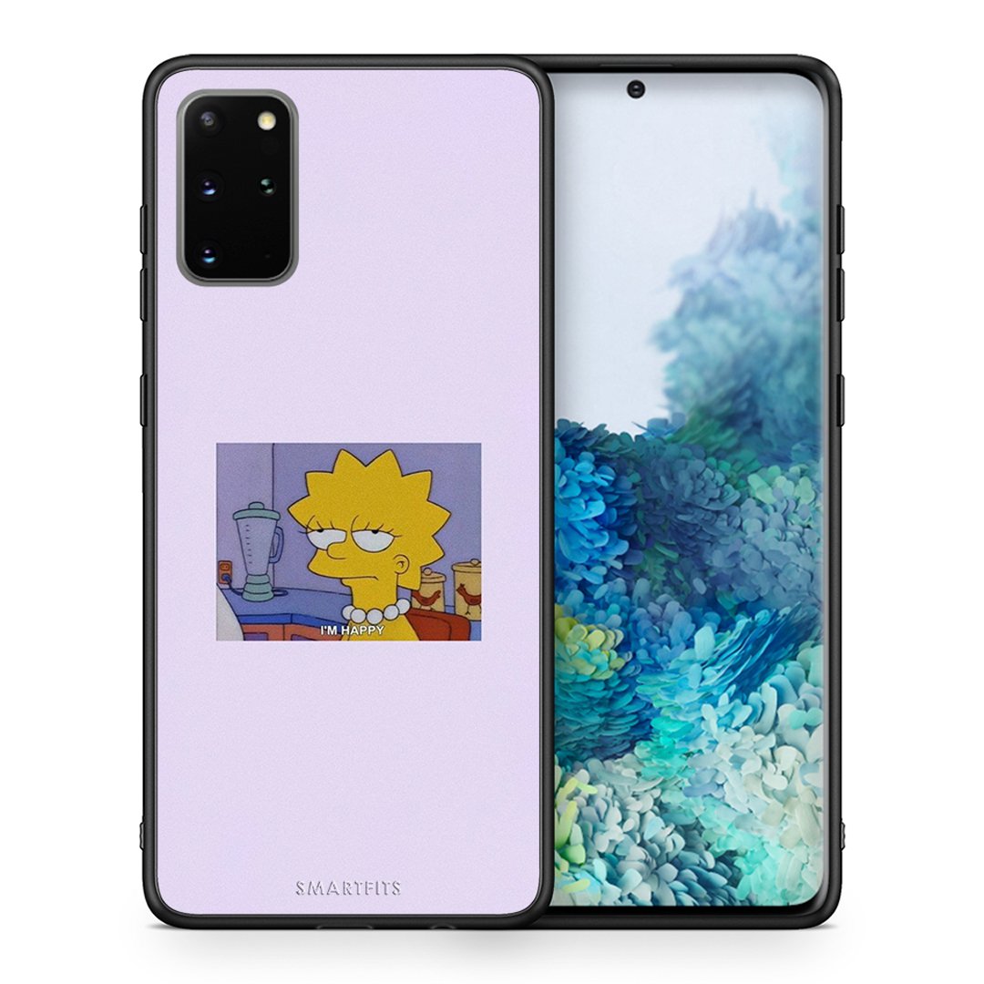 Θήκη Samsung S20 Plus So Happy από τη Smartfits με σχέδιο στο πίσω μέρος και μαύρο περίβλημα | Samsung S20 Plus So Happy case with colorful back and black bezels