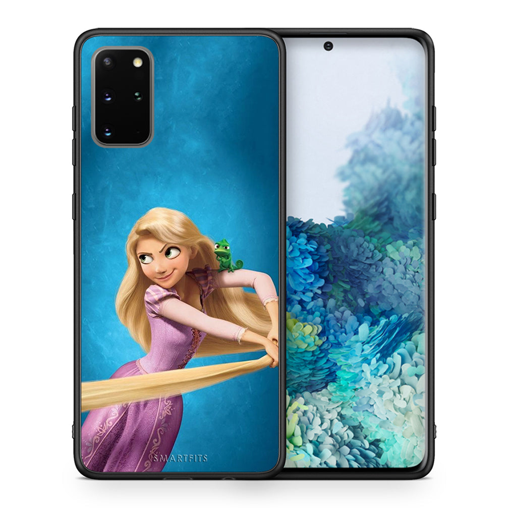 Θήκη Αγίου Βαλεντίνου Samsung S20 Plus Tangled 2 από τη Smartfits με σχέδιο στο πίσω μέρος και μαύρο περίβλημα | Samsung S20 Plus Tangled 2 case with colorful back and black bezels