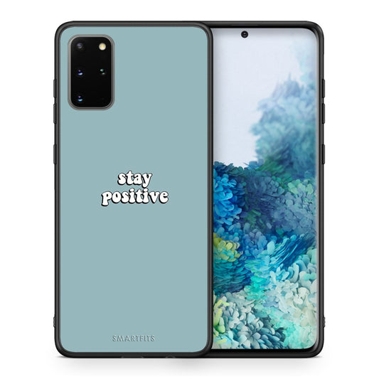 Θήκη Samsung S20 Plus Positive Text από τη Smartfits με σχέδιο στο πίσω μέρος και μαύρο περίβλημα | Samsung S20 Plus Positive Text case with colorful back and black bezels