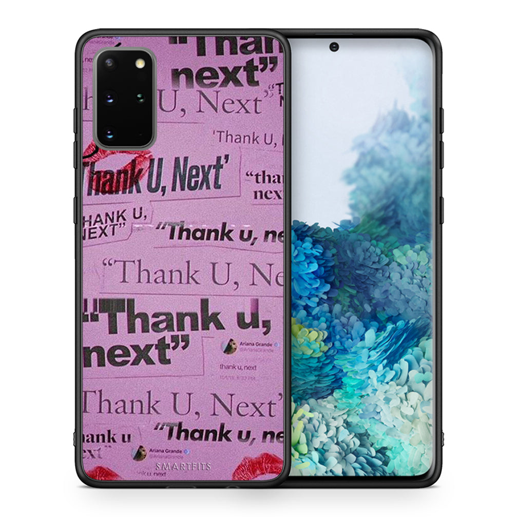 Θήκη Αγίου Βαλεντίνου Samsung S20 Plus Thank You Next από τη Smartfits με σχέδιο στο πίσω μέρος και μαύρο περίβλημα | Samsung S20 Plus Thank You Next case with colorful back and black bezels