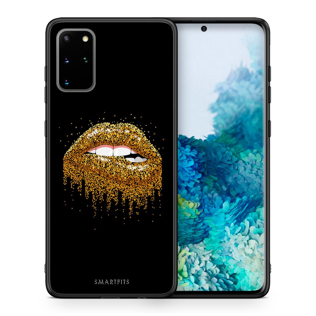 Θήκη Samsung S20 Plus Golden Valentine από τη Smartfits με σχέδιο στο πίσω μέρος και μαύρο περίβλημα | Samsung S20 Plus Golden Valentine case with colorful back and black bezels