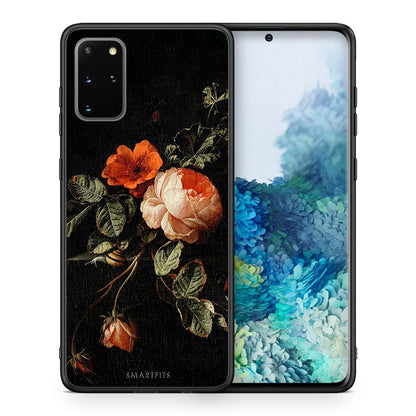 Θήκη Samsung S20 Plus Vintage Roses από τη Smartfits με σχέδιο στο πίσω μέρος και μαύρο περίβλημα | Samsung S20 Plus Vintage Roses case with colorful back and black bezels