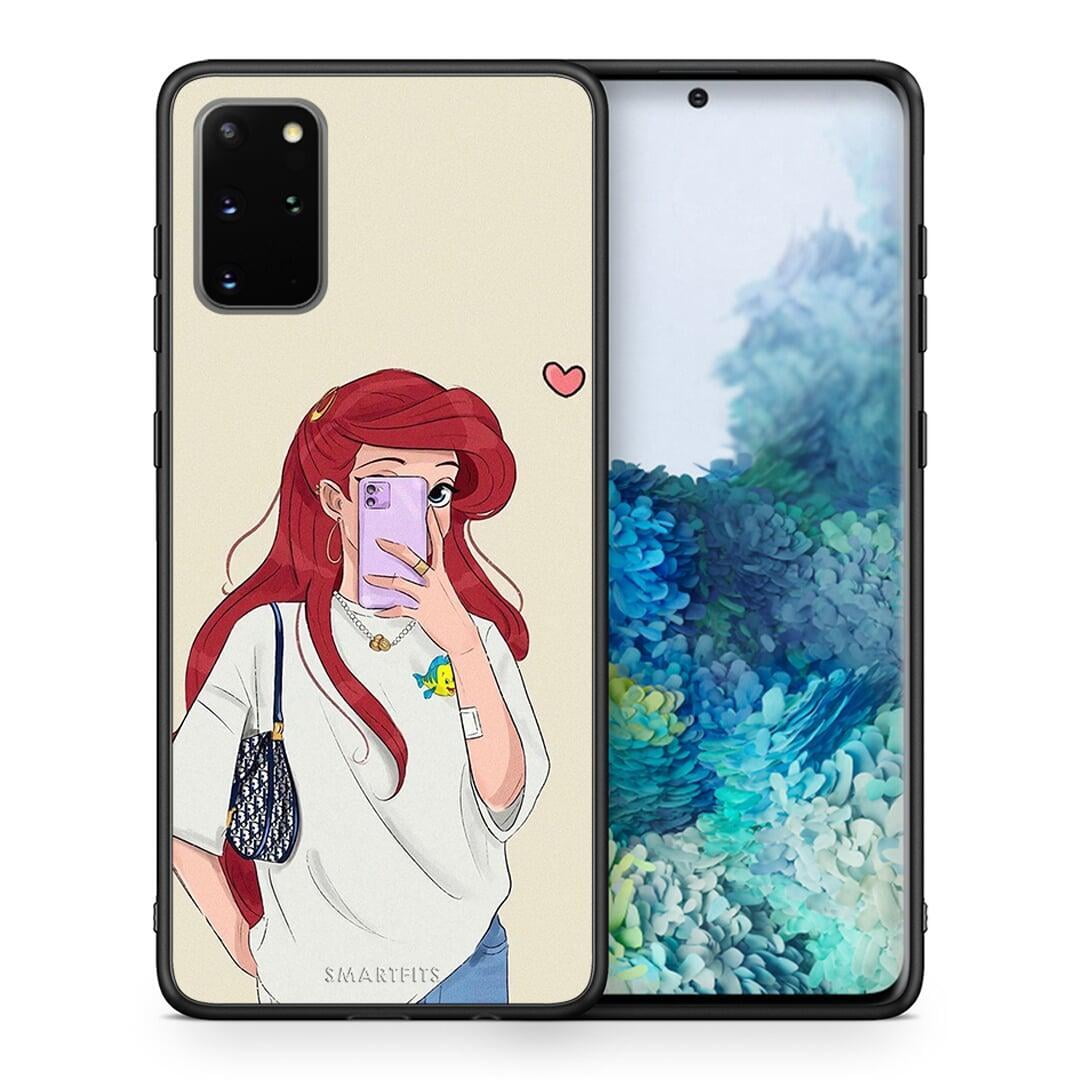 Θήκη Samsung S20 Plus Walking Mermaid από τη Smartfits με σχέδιο στο πίσω μέρος και μαύρο περίβλημα | Samsung S20 Plus Walking Mermaid case with colorful back and black bezels