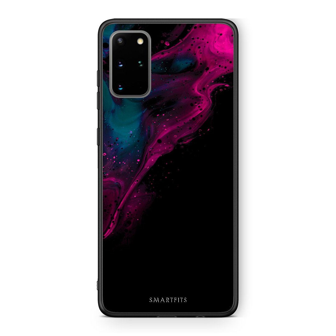 4 - Samsung S20 Plus Pink Black Watercolor case, cover, bumper