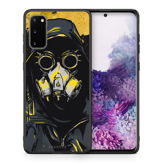Θήκη Samsung S20 Mask PopArt από τη Smartfits με σχέδιο στο πίσω μέρος και μαύρο περίβλημα | Samsung S20 Mask PopArt case with colorful back and black bezels