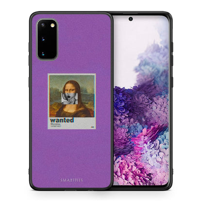 Θήκη Samsung S20 Monalisa Popart από τη Smartfits με σχέδιο στο πίσω μέρος και μαύρο περίβλημα | Samsung S20 Monalisa Popart case with colorful back and black bezels