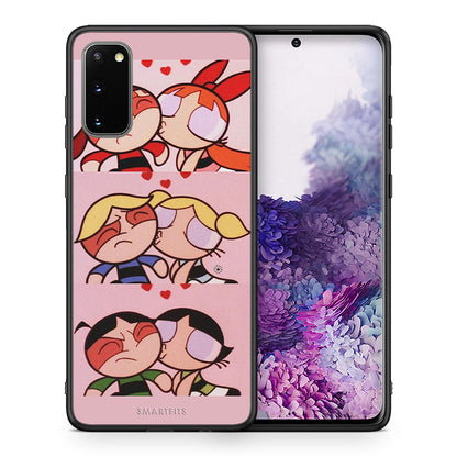 Θήκη Αγίου Βαλεντίνου Samsung S20 Puff Love από τη Smartfits με σχέδιο στο πίσω μέρος και μαύρο περίβλημα | Samsung S20 Puff Love case with colorful back and black bezels