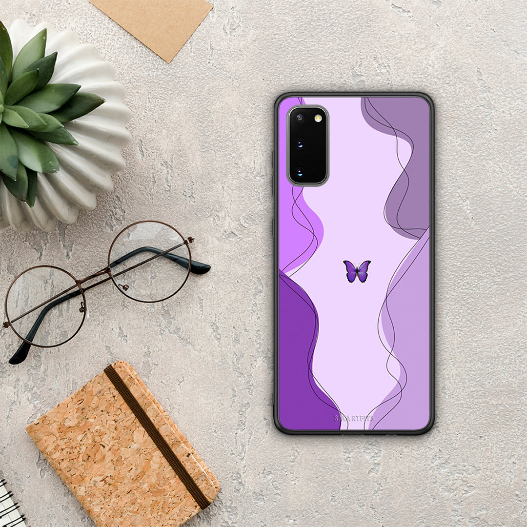 Purple Mariposa - Samsung Galaxy S20 θήκη