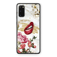 Thumbnail for Samsung S20 Red Lips θήκη από τη Smartfits με σχέδιο στο πίσω μέρος και μαύρο περίβλημα | Smartphone case with colorful back and black bezels by Smartfits
