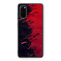 Thumbnail for Samsung S20 Red Paint Θήκη Αγίου Βαλεντίνου από τη Smartfits με σχέδιο στο πίσω μέρος και μαύρο περίβλημα | Smartphone case with colorful back and black bezels by Smartfits