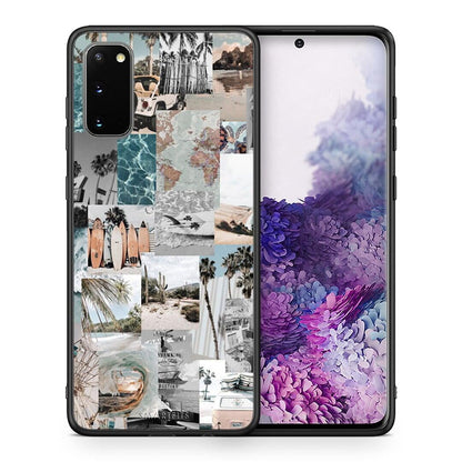 Θήκη Samsung S20 Retro Beach Life από τη Smartfits με σχέδιο στο πίσω μέρος και μαύρο περίβλημα | Samsung S20 Retro Beach Life case with colorful back and black bezels