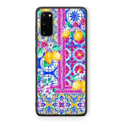 Samsung S20 Retro Spring θήκη από τη Smartfits με σχέδιο στο πίσω μέρος και μαύρο περίβλημα | Smartphone case with colorful back and black bezels by Smartfits