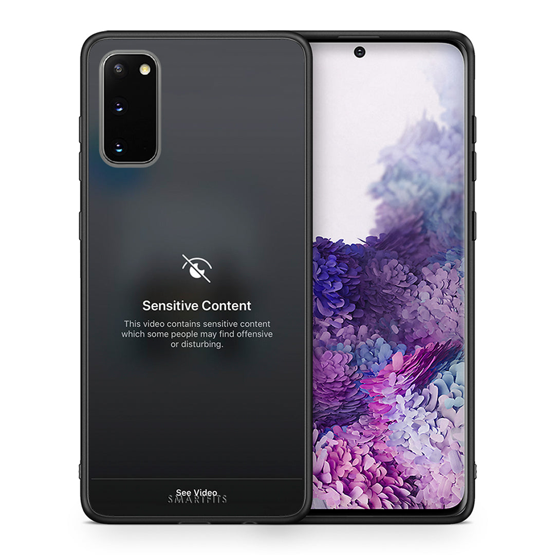 Θήκη Samsung S20 Sensitive Content από τη Smartfits με σχέδιο στο πίσω μέρος και μαύρο περίβλημα | Samsung S20 Sensitive Content case with colorful back and black bezels