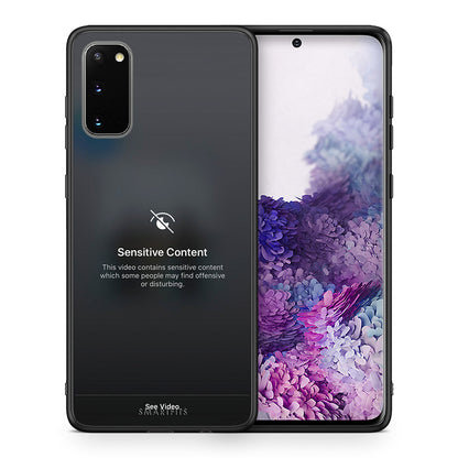 Θήκη Samsung S20 Sensitive Content από τη Smartfits με σχέδιο στο πίσω μέρος και μαύρο περίβλημα | Samsung S20 Sensitive Content case with colorful back and black bezels