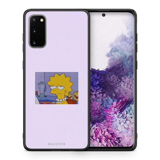 Θήκη Samsung S20 So Happy από τη Smartfits με σχέδιο στο πίσω μέρος και μαύρο περίβλημα | Samsung S20 So Happy case with colorful back and black bezels