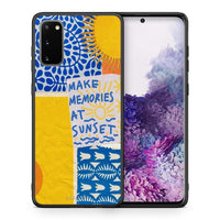 Thumbnail for Θήκη Samsung S20 Sunset Memories από τη Smartfits με σχέδιο στο πίσω μέρος και μαύρο περίβλημα | Samsung S20 Sunset Memories case with colorful back and black bezels