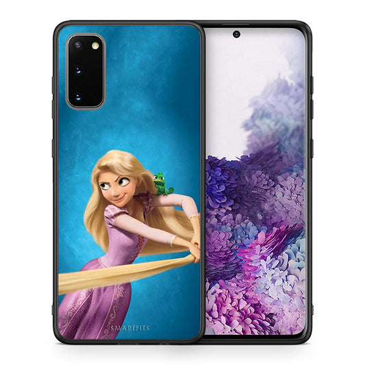 Θήκη Αγίου Βαλεντίνου Samsung S20 Tangled 2 από τη Smartfits με σχέδιο στο πίσω μέρος και μαύρο περίβλημα | Samsung S20 Tangled 2 case with colorful back and black bezels