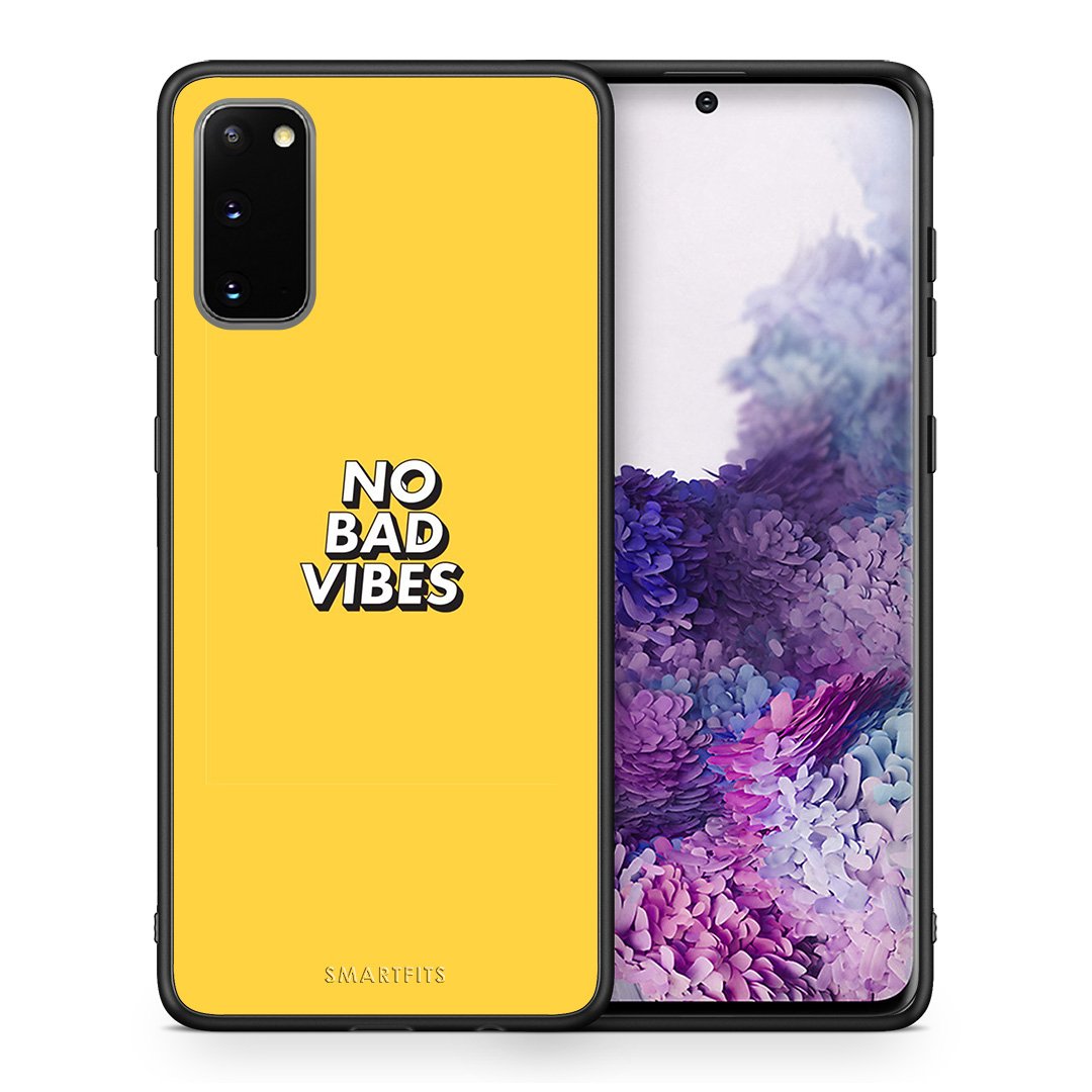 Θήκη Samsung S20 Vibes Text από τη Smartfits με σχέδιο στο πίσω μέρος και μαύρο περίβλημα | Samsung S20 Vibes Text case with colorful back and black bezels